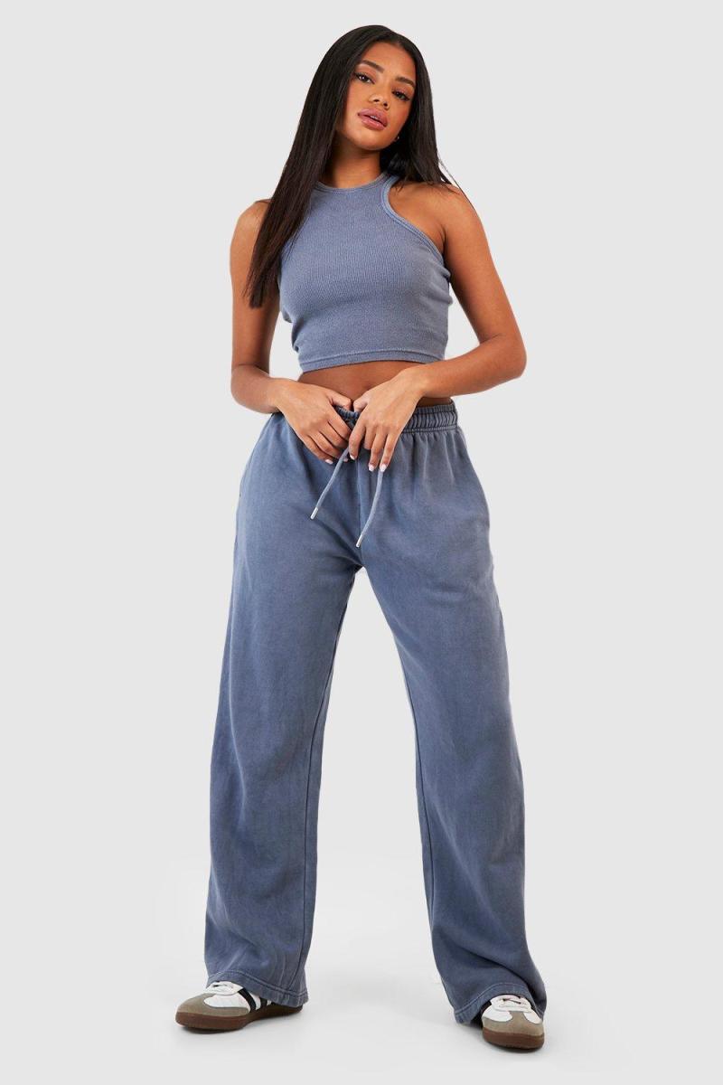 Денім-блакитна промита пряма нога пробіжок