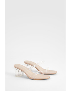 Широко прозорі з низьким блоком підборних мулів