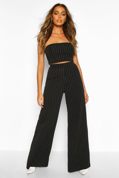 Bandeau Pinstripe Truser Coordord Set