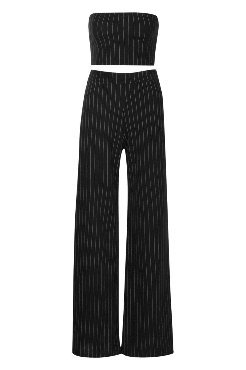 Bandeau Pinstripe Truser Coordord Set