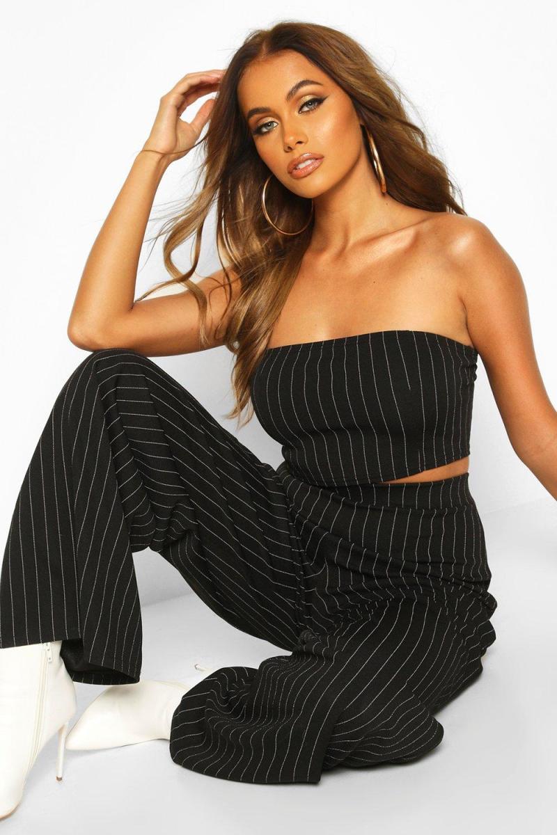 Bandeau Pinstripe Truser Coordord Set