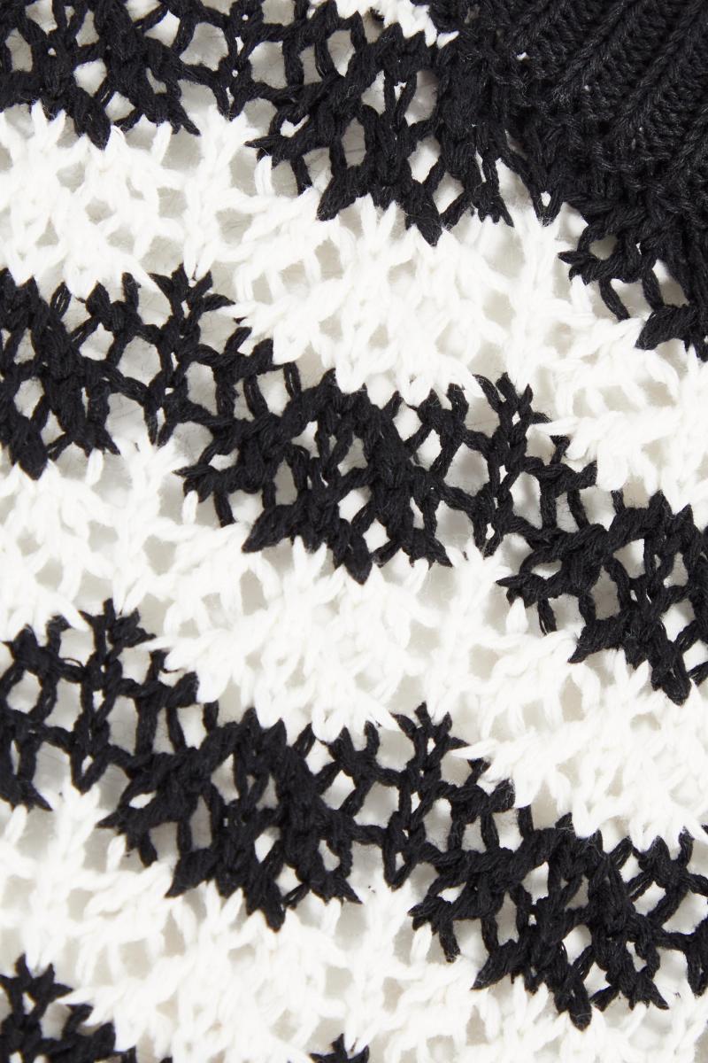 Чорний контраст в’язаний джемпер