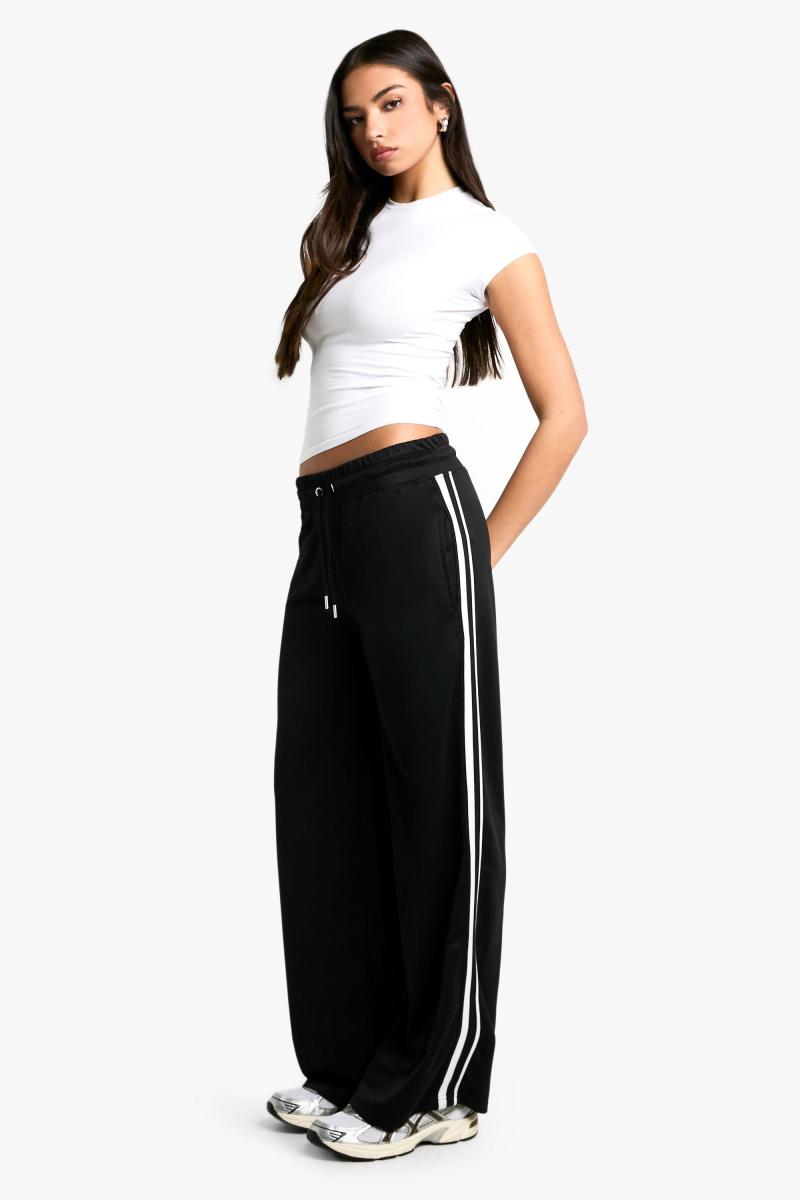 Подвійна смугаста трикот пряма нога Jogger