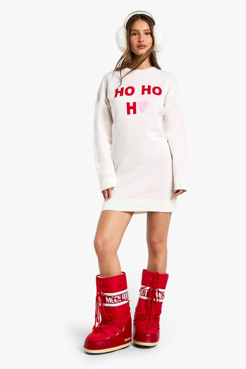 Різдвяна трикотажна міні-сукня Ho Ho Ho