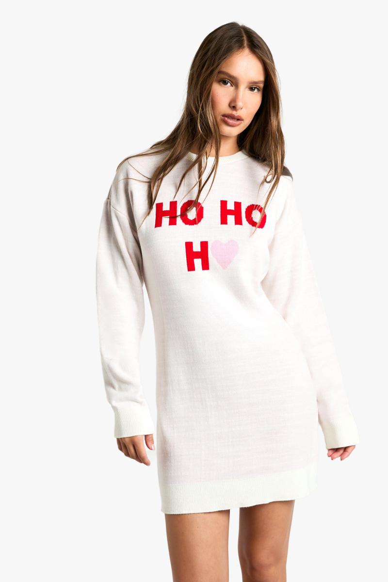 Різдвяна трикотажна міні-сукня Ho Ho Ho