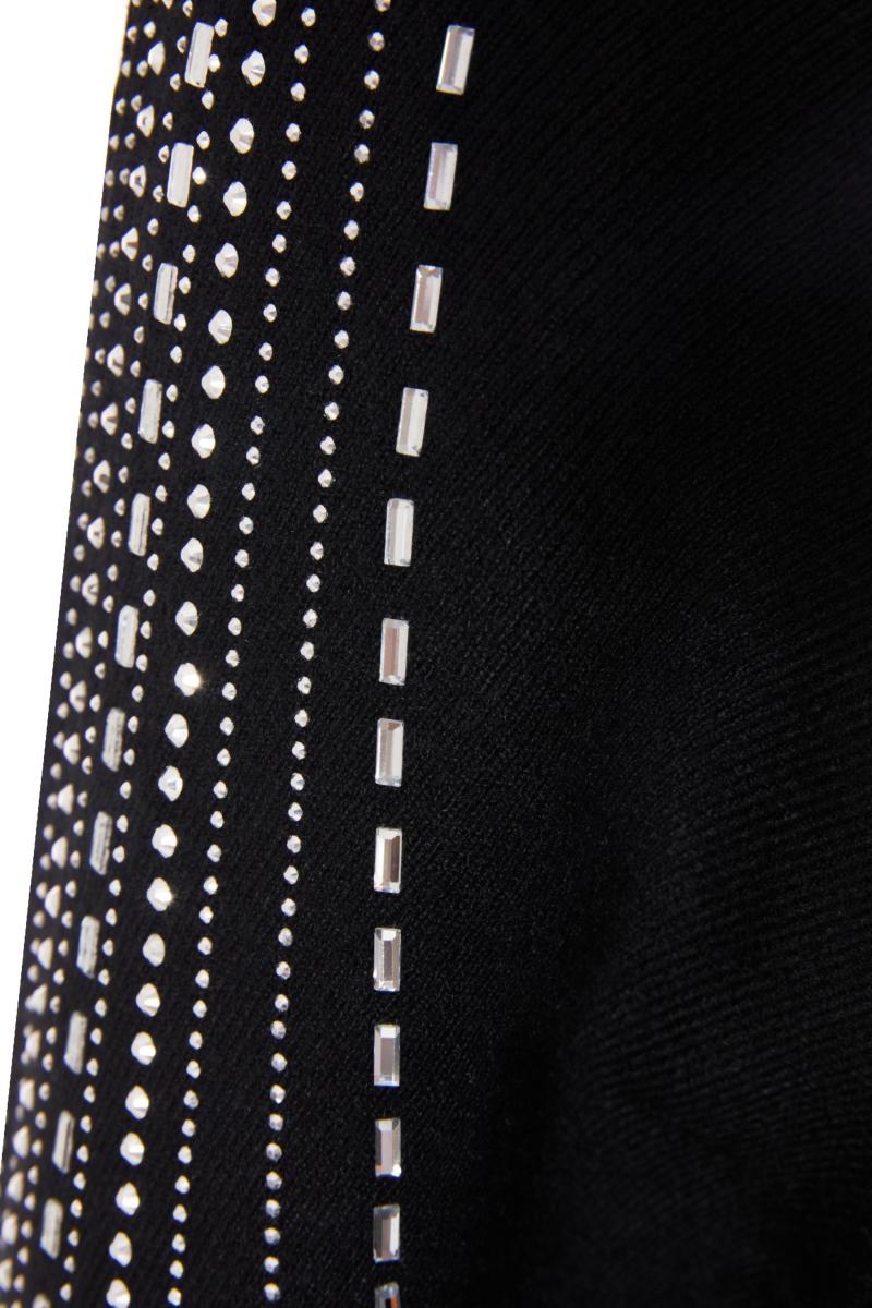 Чорний трикотажний діаманте джемпер