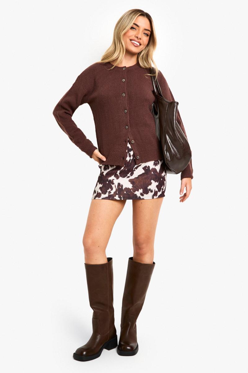 Екіпаж Шийка Тонкий датчик мікро кардиган