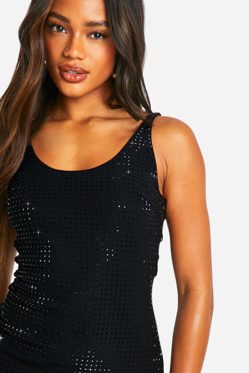 Міні-сукня з круглим вирізом Diamante