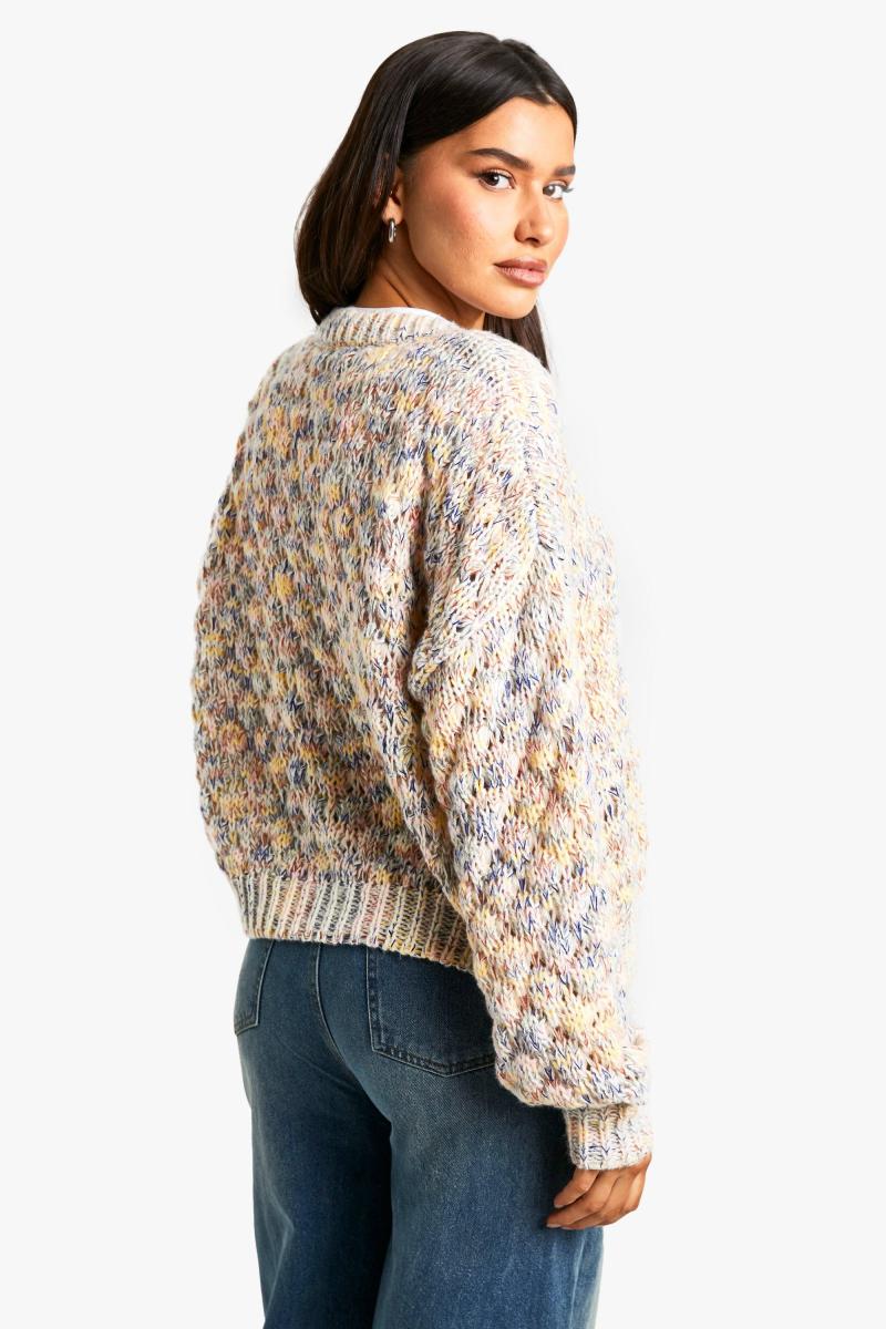 Високий мультипліканський в’язаний кардиган