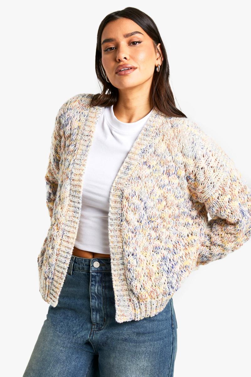 Високий мультипліканський в’язаний кардиган