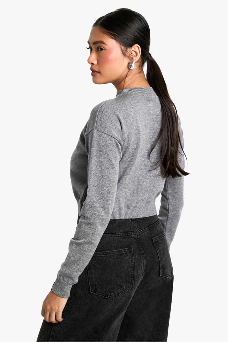 М'який трикотажний кардиган з високим вирізом