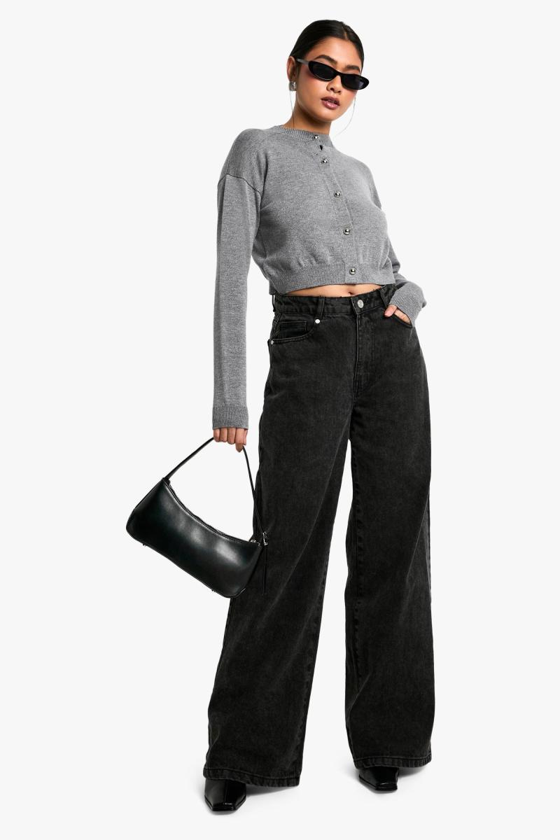 М'який трикотажний кардиган з високим вирізом