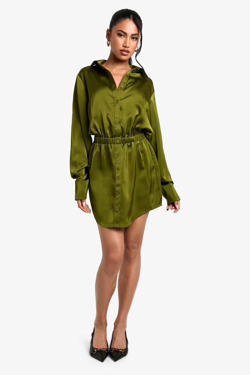 Міні -сукня атласної сорочки