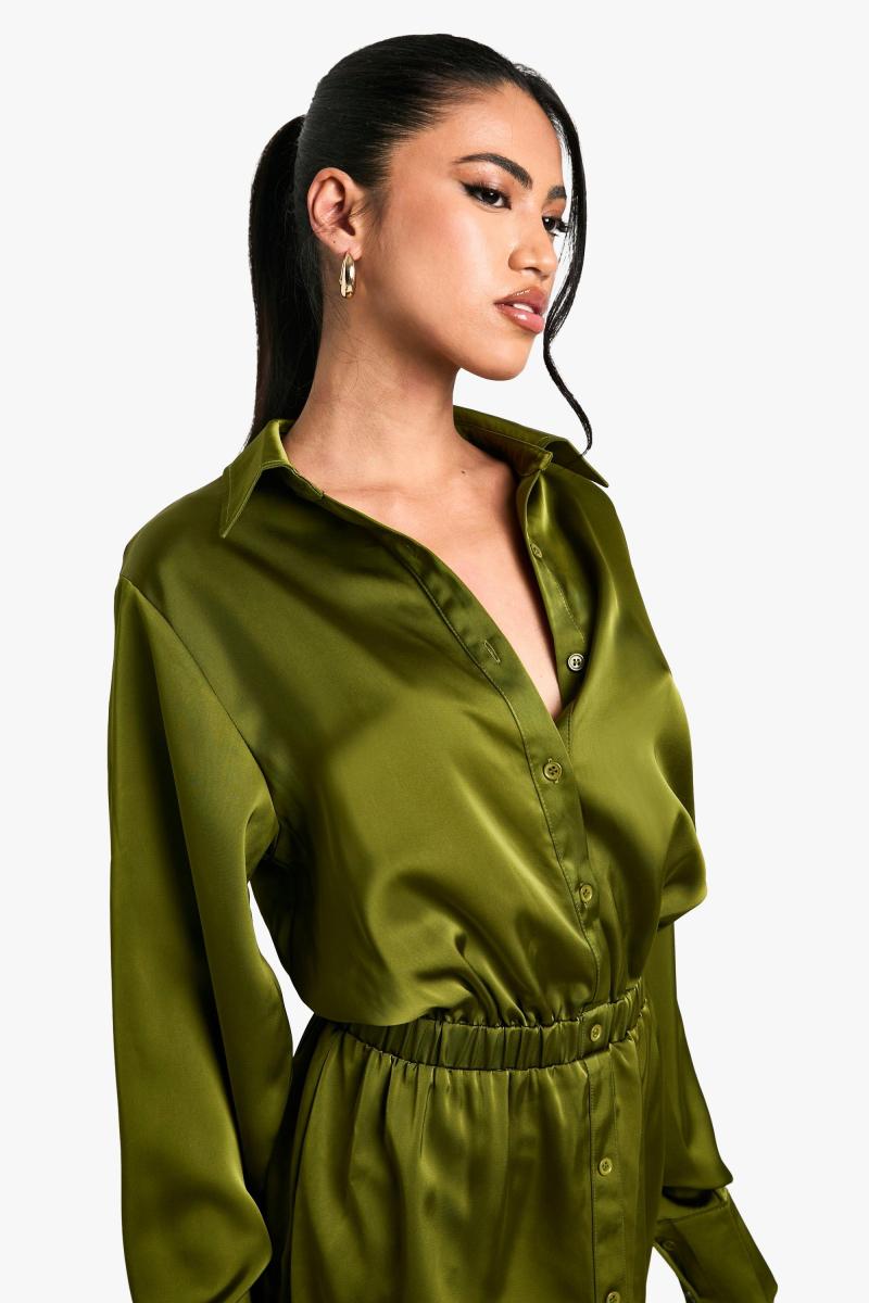 Міні -сукня атласної сорочки