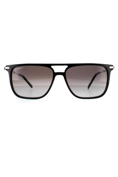 Квадратні чорно -сріблясті сірі градієнтні сонцезахисні окуляри Квадратні чорно -сріблясті сірі градієнтні сонцезахисні окуляри