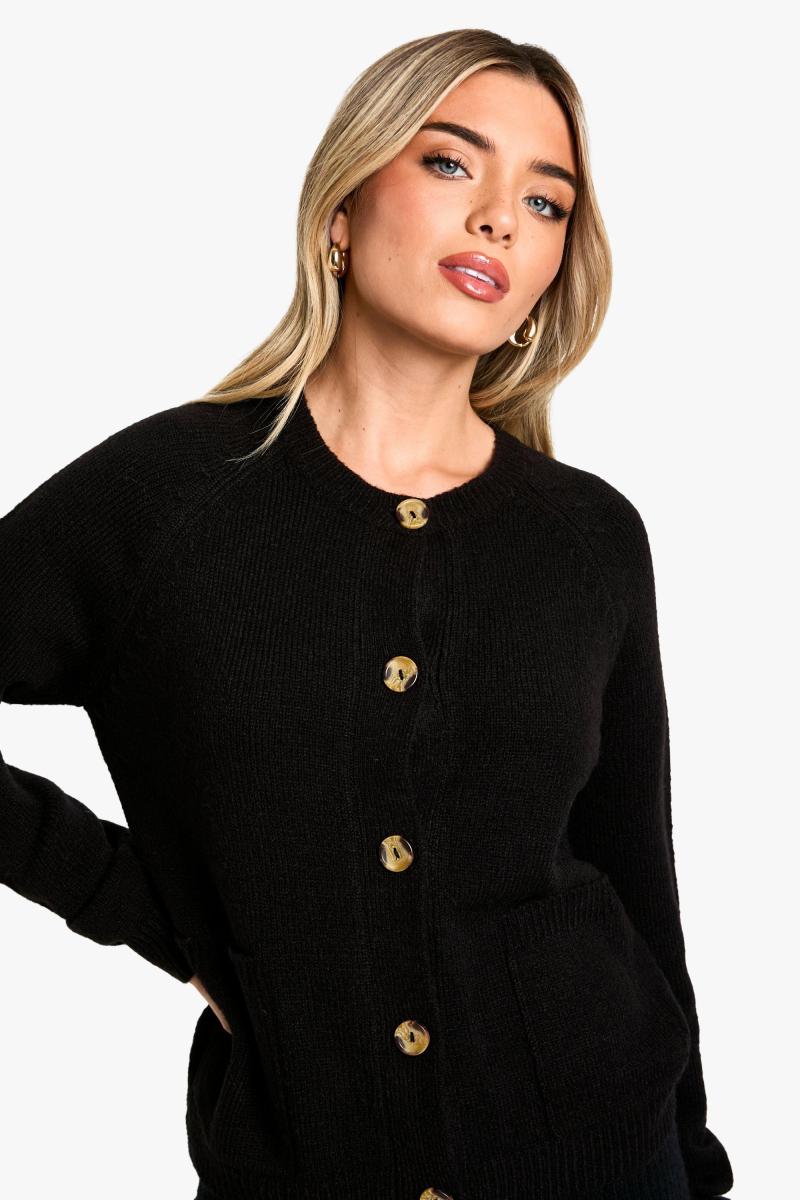 М'який в'язаний боксерський кардиган з кишенями