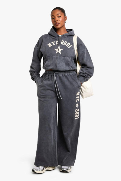 Плюс NYC Applique Meshed Plice Neg Joggers