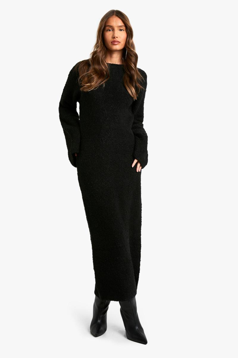 Трикотажна максі-сукня з розкльошеними рукавами Borg