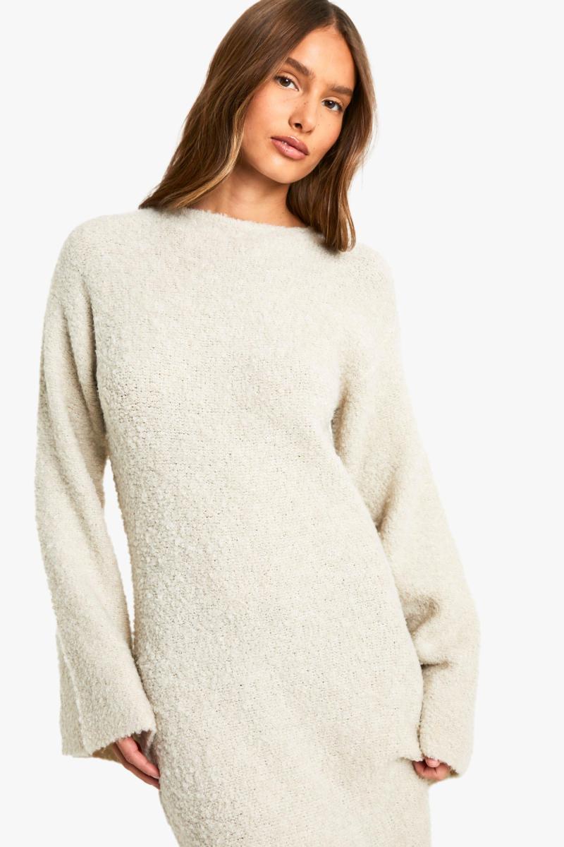 Трикотажна максі-сукня з розкльошеними рукавами Borg