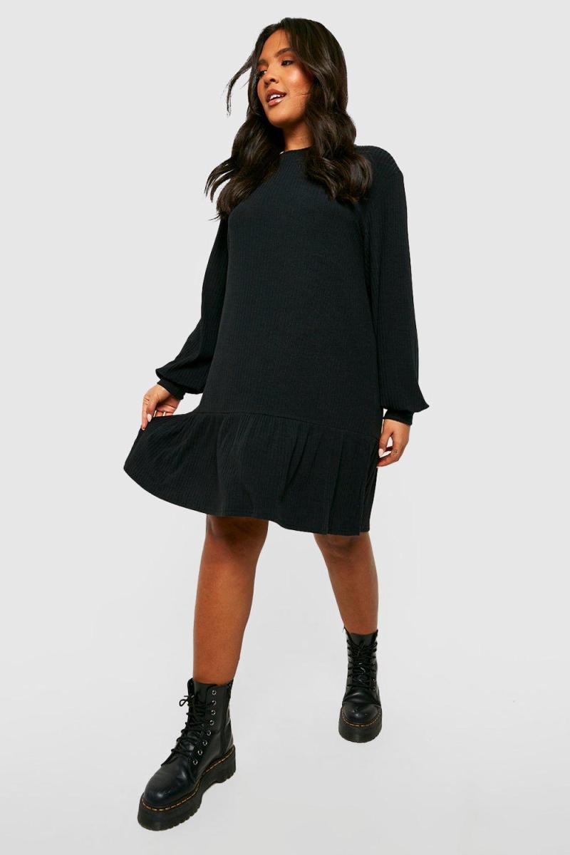 Плюс м'яка рубашка з оборками