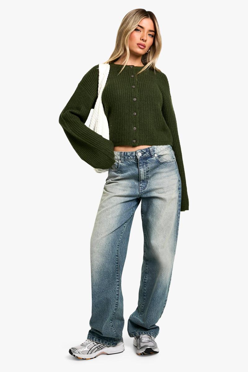 М'який трикотажний кардиган з круглим вирізом