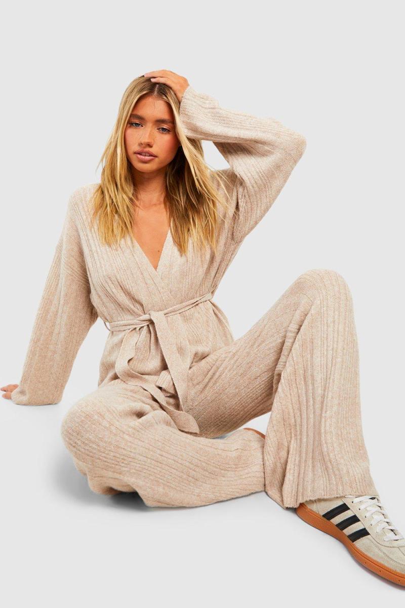 Широкі брюки з м’якої змішаної трикотажні штани