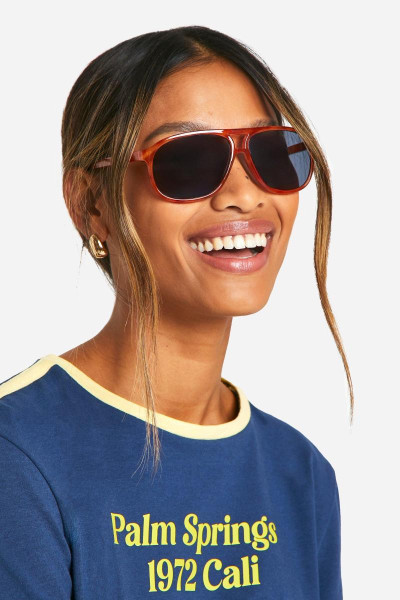 Сонцезахисні окуляри помаранчевої черепахи Aviator Aviator