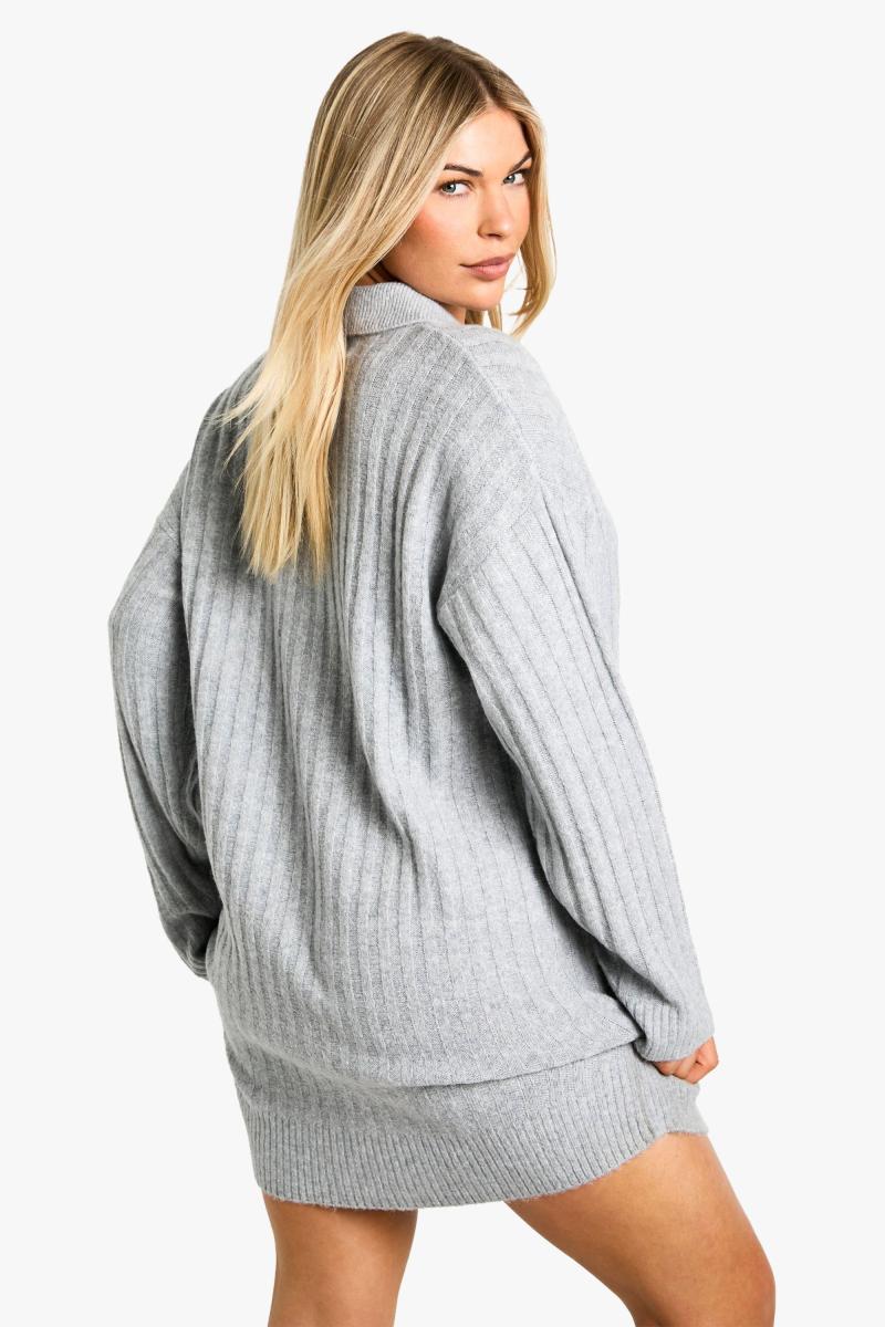 Деталь із коміром затишне трикотажне сукня джемпер