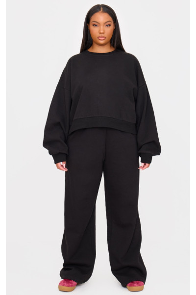 Плюс чорні широкі кросівки преміум-класу Плюс чорні широкі кросівки преміум-класу