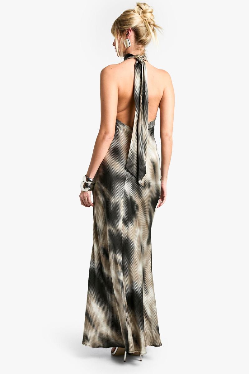 Розмиття смуги Halterneck Maxi плаття