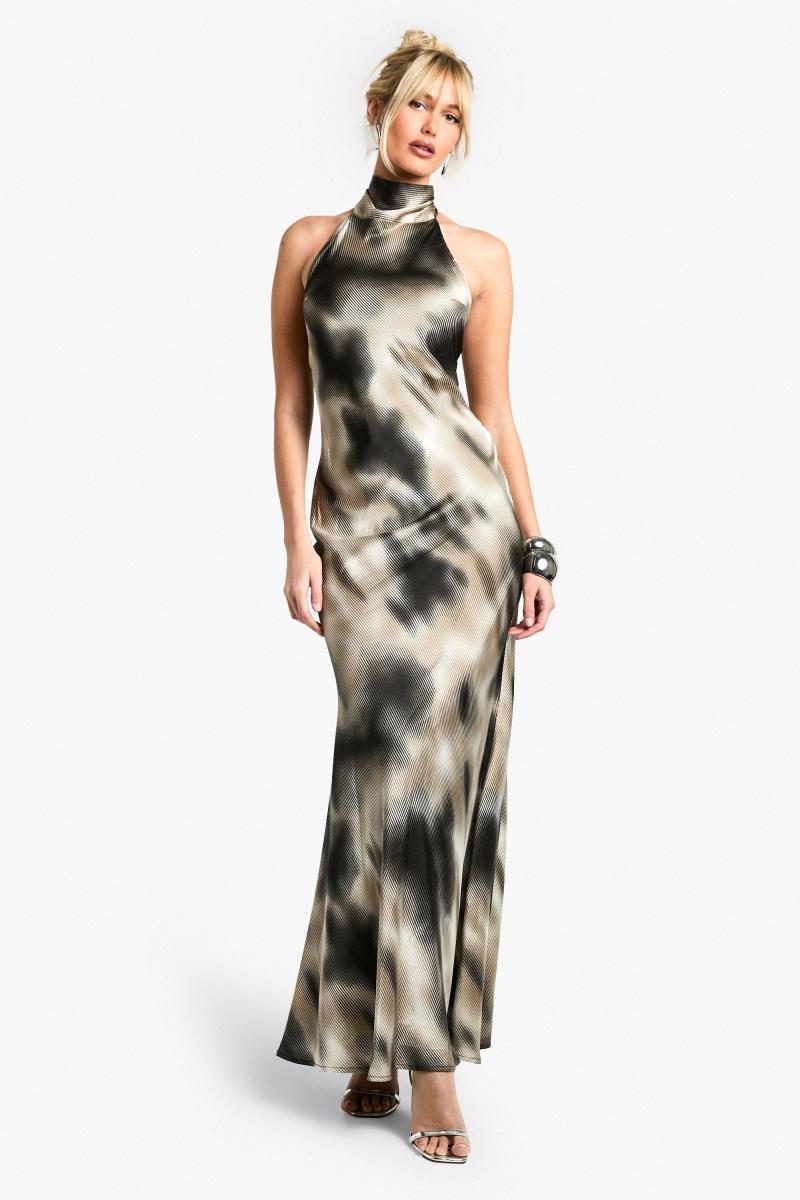 Розмиття смуги Halterneck Maxi плаття