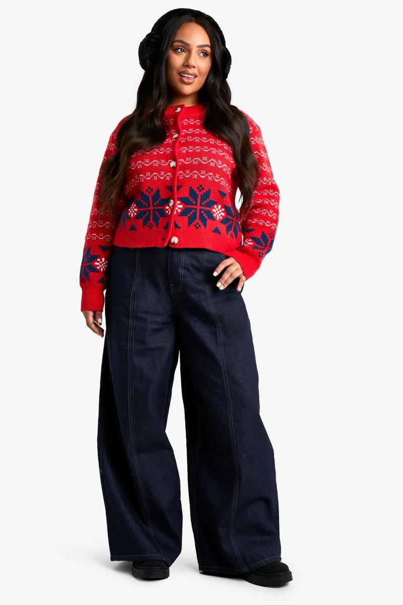 В’язаний різдвяний кардиган преміум-класу Fairisle