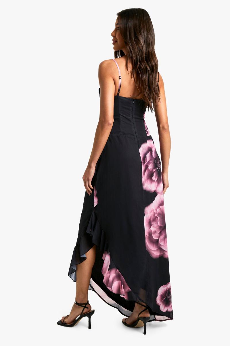 Велике плаття з квіткового шифону Maxi