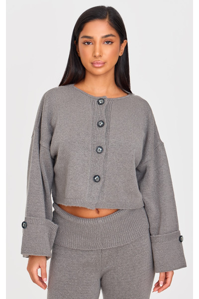 Маленький попел сірий трикотажний кардиган