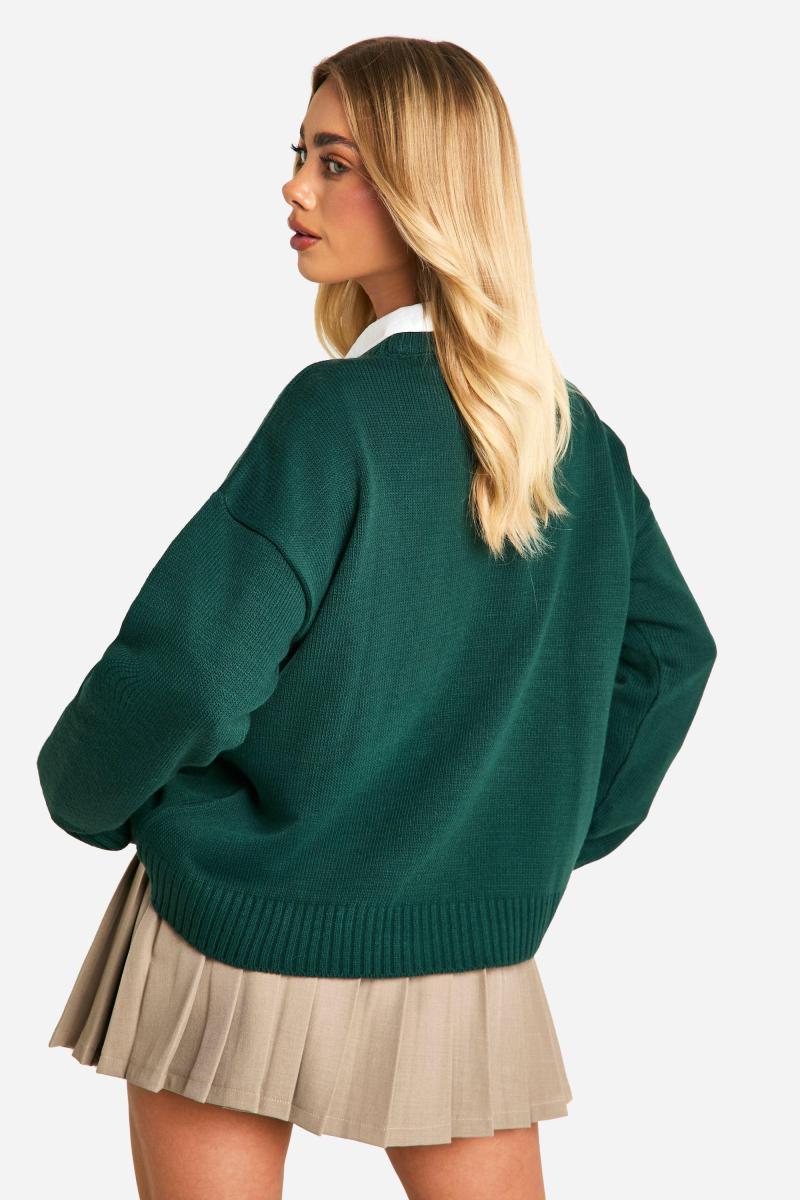 Великий трикотажний джемпер з круглим вирізом Manhattan