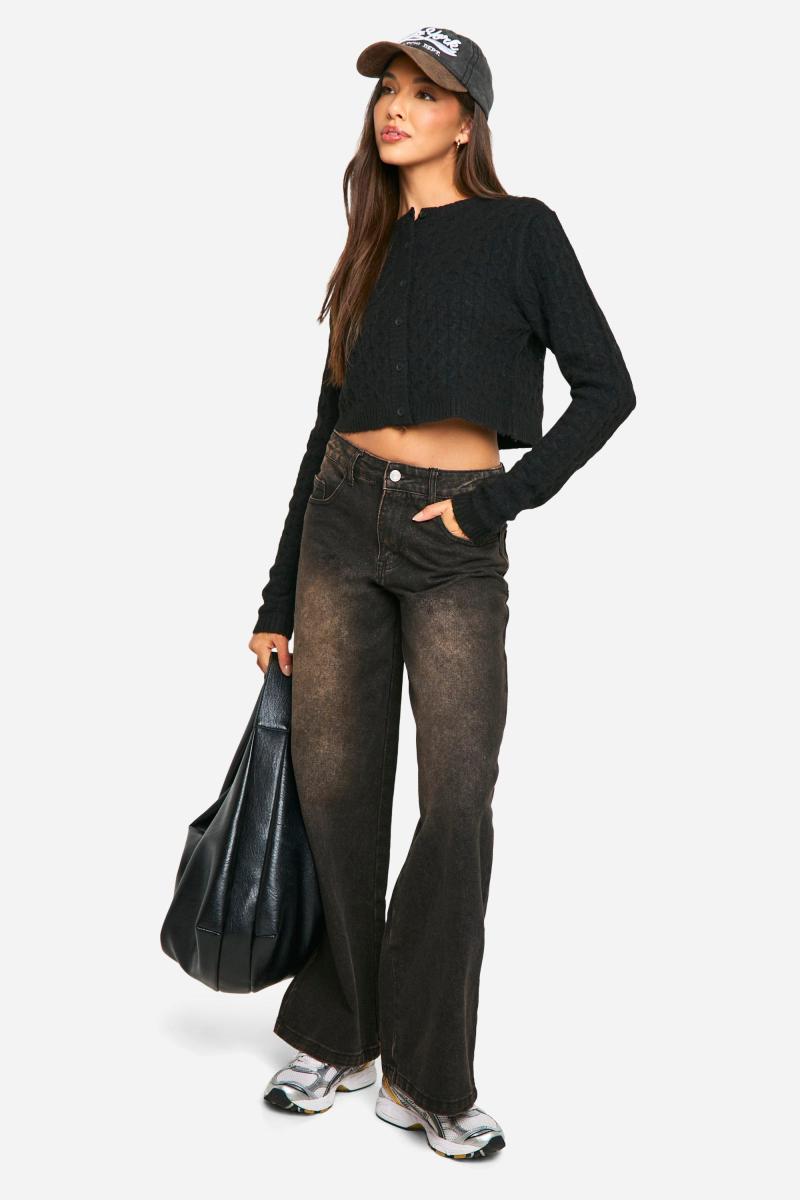 М'який в'язаний кардиган з тросу