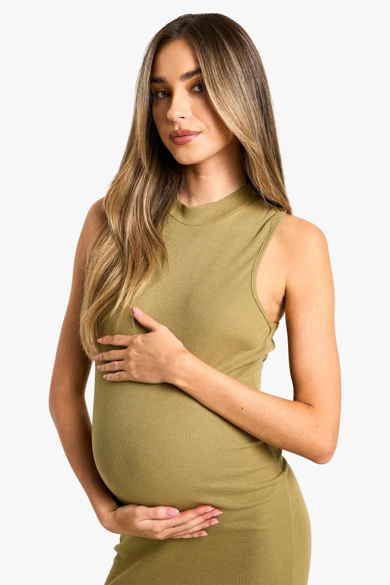 Основна сукня для материнської гонщика з високою шиєю