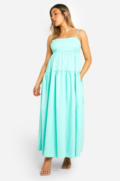 Матеріал багатоярусне плаття Midaxi Smock Midaxi Матеріал багатоярусне плаття Midaxi Smock Midaxi