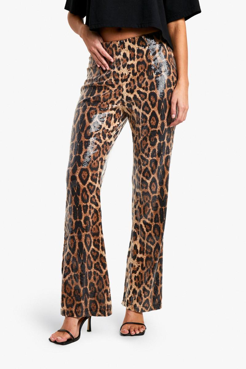 Леопардові брюки-кльош